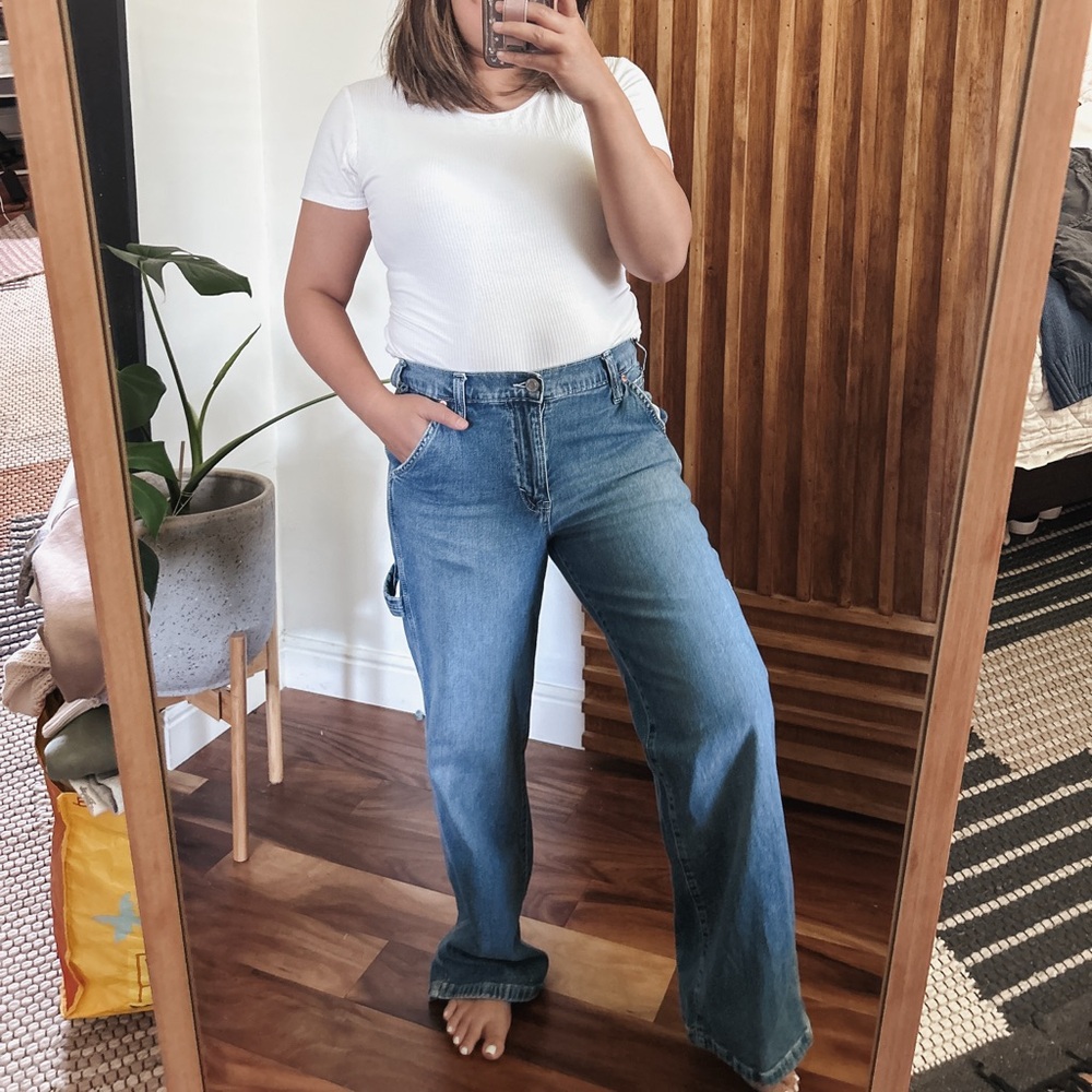 Gap Petite 90s Carpenter Ankle Straight Leg Jeans. Size 4P/ 27P - Picture 9 of 10